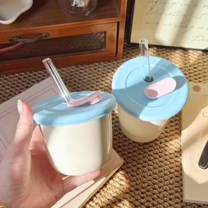 Taza de Café de Porcelana Personalizada, Taza de Viaje de Cerámica a Prueba de Fugas con Tapa - Product Image 1