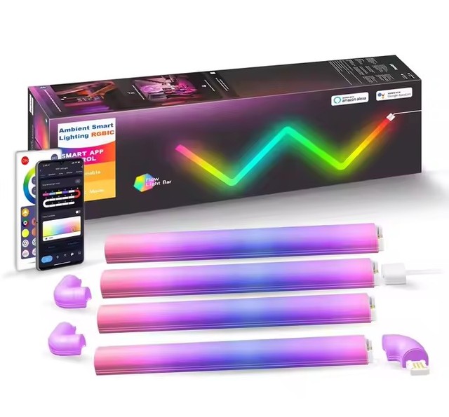 LED Smart Wall Light for TV Bedroom Game Room Bar Decoration RGBIC Lights Bar WIFI APP Control Music Sync DIY Night Light