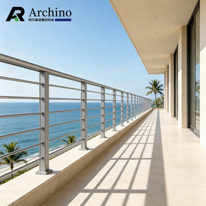 Balustrade en aluminium et verre de qualité marine, résistante aux intempéries, <span class=keywords><strong>pour</strong></span> villa, maison de plage, appartement de luxe - Product Image 2