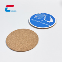 Posavasos NFC de Corcho y Madera Personalizados, Redondos y Cuadrados, NTAG213 215 216, para Menú Digital