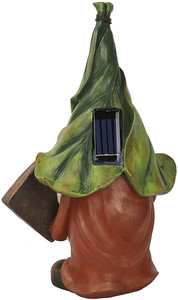 Estatuilla de jardín de resina larga barbudo Tomte Navidad <span class=keywords><strong>Gnomo</strong></span> celebración tablero de bienvenida con luces LED solares, decoración festiva al aire libre - Product Image 2