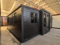 Maison conteneur extensible de 20 pieds à installation facile, fabriquée en Chine, maison préfabriquée modulaire compacte équipée de 3 chambres