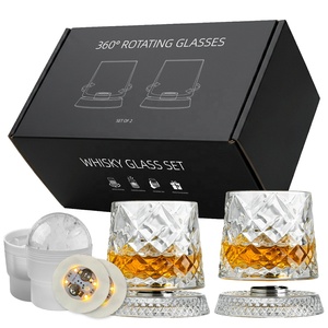 Juego de Vasos de Cóctel Giratorios 360° con Caja de Regalo Premium, Vaso de Bourbon Giratorio de Cristal sin Plomo para Bar en Casa, Venta al por Mayor - Product Image 3