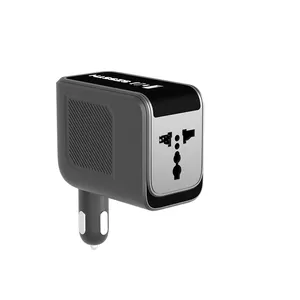 Adaptador inversor de corriente para coche de 150W 12V CC a 220V CA con puerto de cargador USB