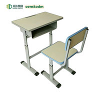 Bureaux et chaises d'école réglables en hauteur en PP, design moderne et minimaliste, Meida MDL-K12, garantie 5 ans, pour les centres de formation et les écoles