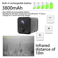 Wistino 4MP interior Mini Cámara Wifi 2400mAh batería de polímero visión nocturna a todo Color Audio bidireccional cámara de red PIR