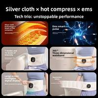 Ceinture de massage EMS premium pour le ventre et la taille, appareil de tonification, recharge USB, fonction de chauffage et de minuterie, portable pour le bureau et les voyages