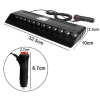 Luz Estroboscópica de Advertencia Intermitente Roja y Azul de Alta Potencia con 12 LED S12 para Vehículos, Estilo Pala, con Succión, Exclusiva para Ventas Transfronterizas