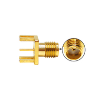 Conector Coaxial RF SMA Hembra para Montaje en PCB, Patas Escalonadas de 1.7mm, Brida 8x9, Alta Frecuencia SMA KE, Venta al por Mayor de Fábrica