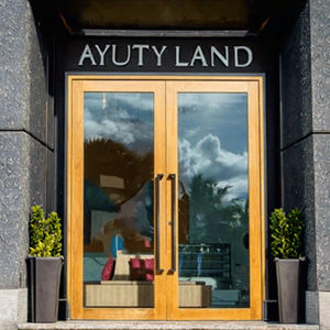 DERCHI Moderne Dubbele Buitendeur van Glas en Aluminium voor Commerciële Gebruik - Product Image 1