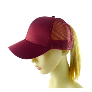 Phổ Biến Đồng Bằng Lưới Trở Lại Mũ Bóng Chày Phụ Nữ Có Thể Điều Chỉnh Đuôi Ngựa Bóng Mũ Tùy Chỉnh Thêu Logo <span class=keywords><strong>Trucker</strong></span> <span class=keywords><strong>Hat</strong></span> - Product Image 4