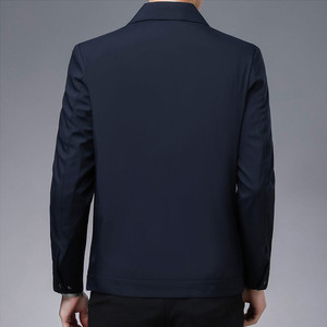 <strong>Men's</strong> High Quality Loose Fitting <strong>Jacket</strong> for Spring and Autumn Middle Aged Lapel Casual Top Coated <strong>Canvas</strong> Fabric - Product Image 4