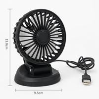 Mini ventilateur de bureau alimenté par USB, silencieux, portable, réglable, avec base stable, rotation multi-angles, pour voiture, maison, bureau