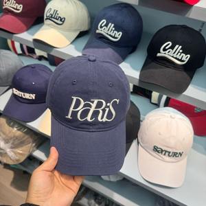 Casquette de baseball brodée Paris unisexe en toile de coton, protection solaire, bleu marine, noir, gris, bordeaux, nouveau style - Product Image 5