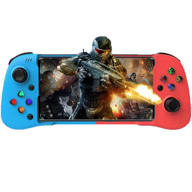 Wireless BT Joystick Phone Video Gaming Grip Stretchable Pad Mobile Game Controller for Android IOS PC &