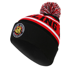 Custom Logo Winter Beanie Handmade Knitted <strong>Bobble</strong> <strong>Hat</strong> Cuffed Pom Pom 100% Acrylic Y2K Style Beach Casual Knit <strong>Hat</strong> for Adults - Product Image 5