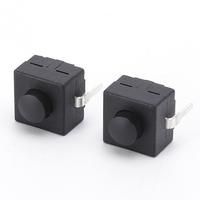 Interrupteur à bouton-poussoir à verrouillage 2 broches 8,2x8,2 ON/OFF 24V 0,5A 20000 cycles Modèle JT8.2-112-25 pour lampe torche
