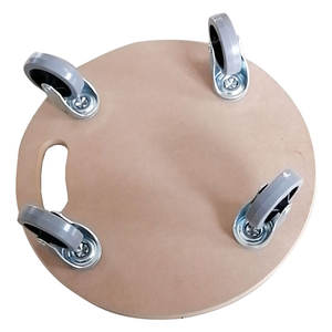 Transportador de muebles de madera, carrito móvil redondo de cuatro ruedas - Product Image 5