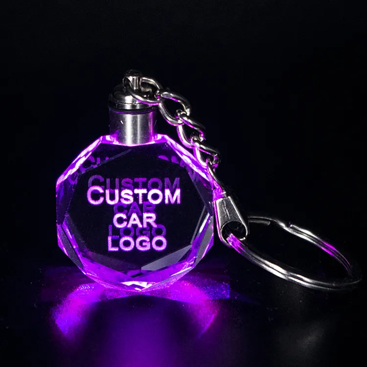 Groothandel Goedkope Custom Kristal Auto Logo Sleutelhanger Voor Promotie Geschenk
