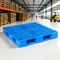 Palette en plastique antidérapante HDPE 1200x1000 mm, 4 voies, grande palette logistique industrielle réutilisable, empilable, palettes en plastique Euro