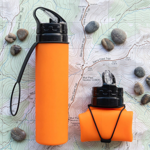 Bouteille d'eau en silicone sans BPA, sport, extérieur, qualité alimentaire, pliable, avec logo personnalisé - Product Image 3