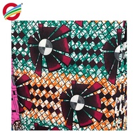 Grosir berbagai gaya stok Lot 110gsm 100% lilin poliester dicetak kain Ankara Afrika