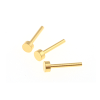Broches de contact en laiton personnalisées, réceptacles de broches pour circuits imprimés, broches mâles et femelles en laiton plaqué or pour la soudure de cartes de circuits imprimés de capteurs