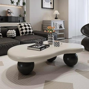 <span class=keywords><strong>Mesa</strong></span> de <span class=keywords><strong>Centro</strong></span> Moderna Minimalista con Forma de Nube, Estilo Crema, Madera MDF, para Hogar u Hotel - Product Image 3