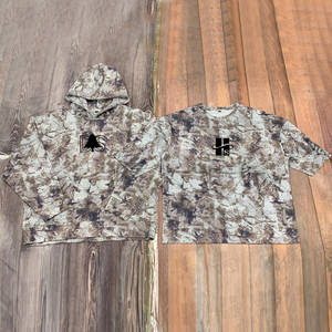 เสื้อยืดพิมพ์ลายดิจิตอลคุณภาพสูงสำหรับผู้หญิง ระบายอากาศได้ดี ทรงหลวม ไหล่ตก ลายพรางป่า สำหรับฤดูร้อน - Product Image 6