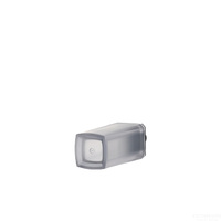 Tube de brillant à lèvres carré givré, flacon vide pour huile à lèvres, bouchon noir mat transparent, emballage cosmétique personnalisé avec logo