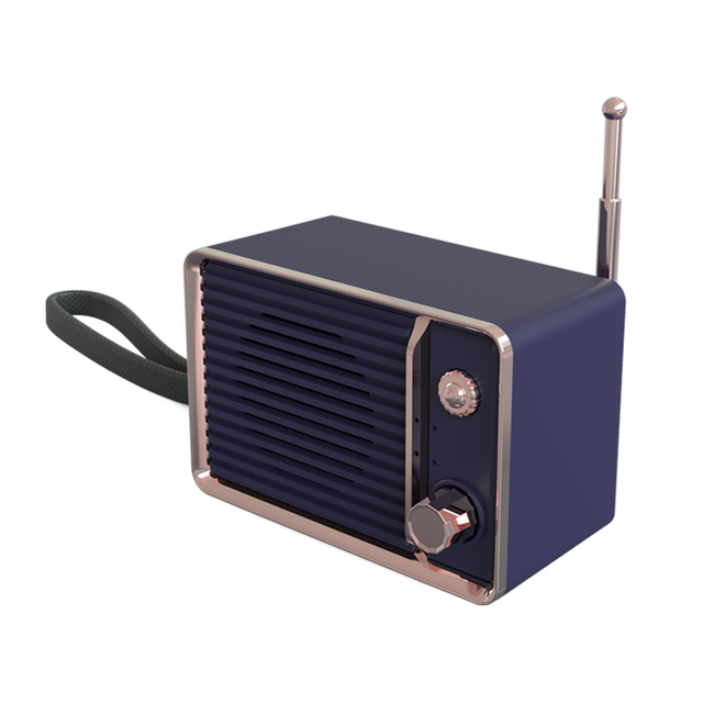 Beauty Design Retro TV Classical Speaker square Shape Radio Mini Speaker 3D Surround Handsfree Portable bluetooth Speaker DW01