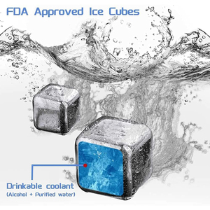 Accessori da Bar Pietre Refrigeranti Confezione da 4/6/8 Cubetti di Ghiaccio Riutilizzabili in Acciaio Inox per Bevande Whisky Pietre Metalliche per Drink - Product Image 4