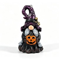 Statue de gnome d'Halloween en gros avec LED pour la décoration de la maison et du jardin, pièces de présentation pour vitrine, ornement de scène extérieure