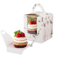 Boîtes à cupcakes simples avec fenêtre de cuisson, vente directe