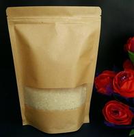 Pochette personnalisée classique en papier kraft avec fermeture éclair, impression numérique et plastification pour le stockage d'aliments pour animaux de compagnie, biodégradable, vente en gros