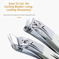 Ensemble de 5 ciseaux à ongles en acier inoxydable avec cure-oreilles, coupe-ongles à tête inclinée, outil de manucure portable, coffret cadeau pour usage domestique