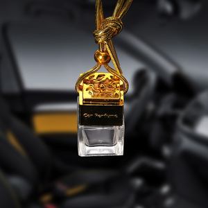 Venta de la fábrica 5ml 10ml tapa de madera de vidrio vacía ambientador de aire del coche colgante - Product Image 5