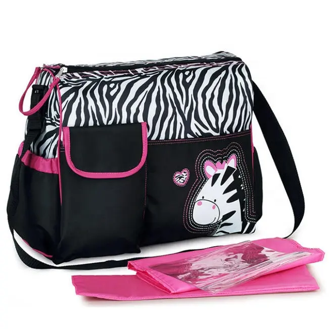 Factory Price Stylish Baby Girl Multifunctional Pink Bags Portable Mummy Bag Baby Tote Diaper bag
