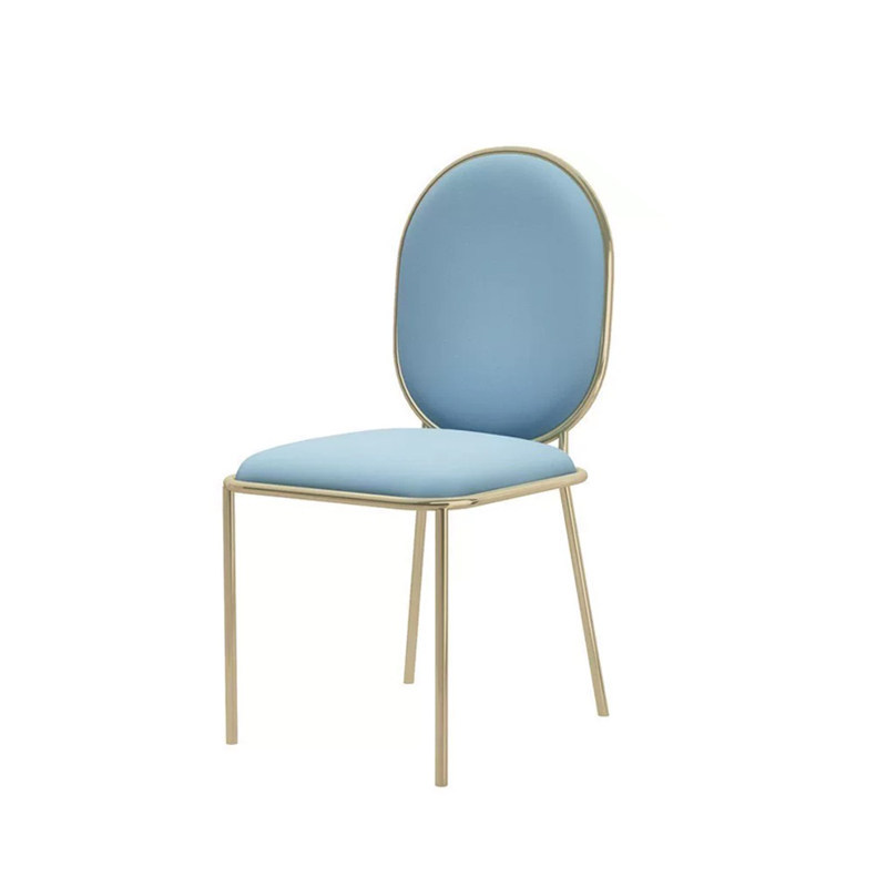Sedia in metallo azzurro