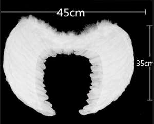 Tüy melek kanatları cadılar bayramı süslü elbise kostüm yetişkin noel doğum günü partisi dekorasyon 17.7inchX13.8inch - Product Image 2