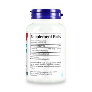 Cápsulas de Picolinato de Cromo de Fábrica GMP, 100 Cápsulas Veganas para Apoyar el Metabolismo, Suplemento de Picolinato de Cromo - Product Image 2