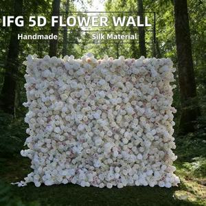 Guirlande de fleurs artificielles 6*10 pieds en rouleau pour décoration de mariage, de Noël et de fête, 100% réaliste - Best-seller - Product Image 5