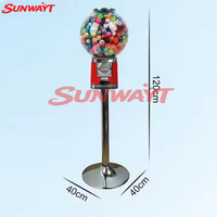 Distributeur automatique de jouets en métal à monnayeur avec capsules de bonbons et de boules de gomme pour enfants, 100 cm