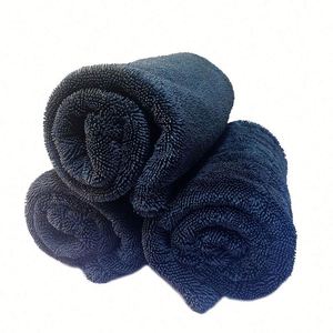 Toalla de Microfibra Ultra Absorbente de Doble Cara para Limpieza de Autos, Gruesa de 1000GSM, Tejido Trenzado para Secado, Color Gris, Impresión Personalizada, 40X40cm - Product Image 2