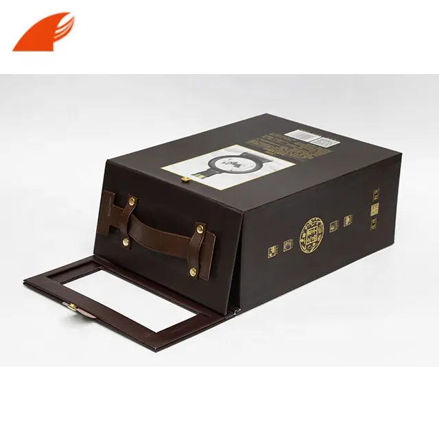 Luxury Wine Packaging Boxes/PU Leather Wine Box/Wine Gift Packaging Box