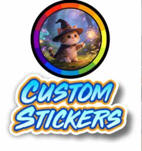 Etiquetas Adhesivas Personalizadas de PVC Impermeables, Vinilo Troquelado con Impresión de Logo para Parachoques de Coche, Resistentes para Exteriores - Product Image 1