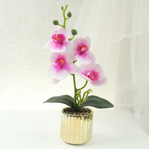 Petites fleurs artificielles décoratives avec VP-FM053 d'ornement <span class=keywords><strong>en</strong></span> <span class=keywords><strong>pot</strong></span> simulé par <span class=keywords><strong>pot</strong></span> <span class=keywords><strong>en</strong></span> céramique - Product Image 4