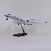 Jet Privé Gulfstream G650 Maquette d'Avion Prototype à l'Échelle 1/75 avec Support et Train d'Atterrissage Aile Fixe