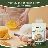 Édulcorant en poudre OEM ODM sous marque privée : Mélange d'extrait de fruit du moine et d'érythritol / Extrait de stévia et d'érythritol, Édulcorant au fruit du moine