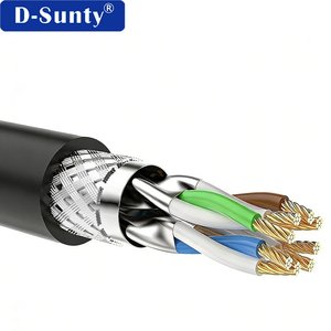 Cable Ethernet SFTP Cat8 Profesional, Redondo, Negro, 40Gbps, 2000MHz, Cable de Red de Cobre Libre de Oxígeno para Servidor, Centro de Datos de IA - Product Image 3